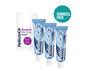 Refectocil Wimperverf nr 2.1 Diep Blauw 3 Pack + 3% Oxi Cream