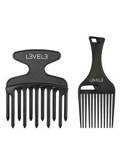 LEVEL3 - 2 Stuks Hair Pick Comb Set