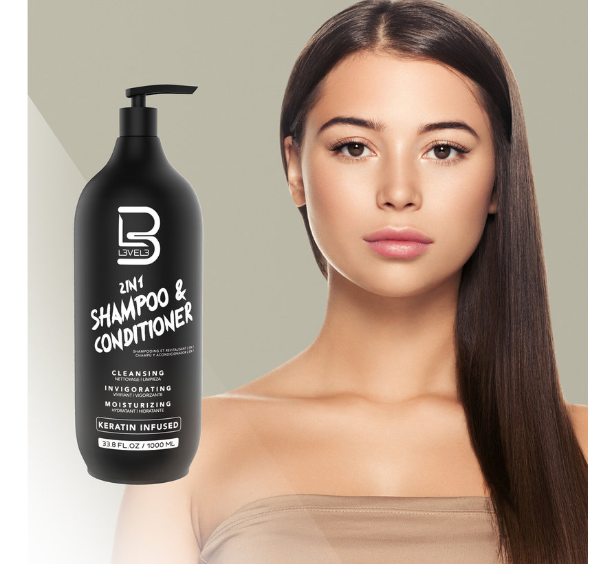 2 in 1 Shampoo & Conditioner 1000ml - 12 STUKS