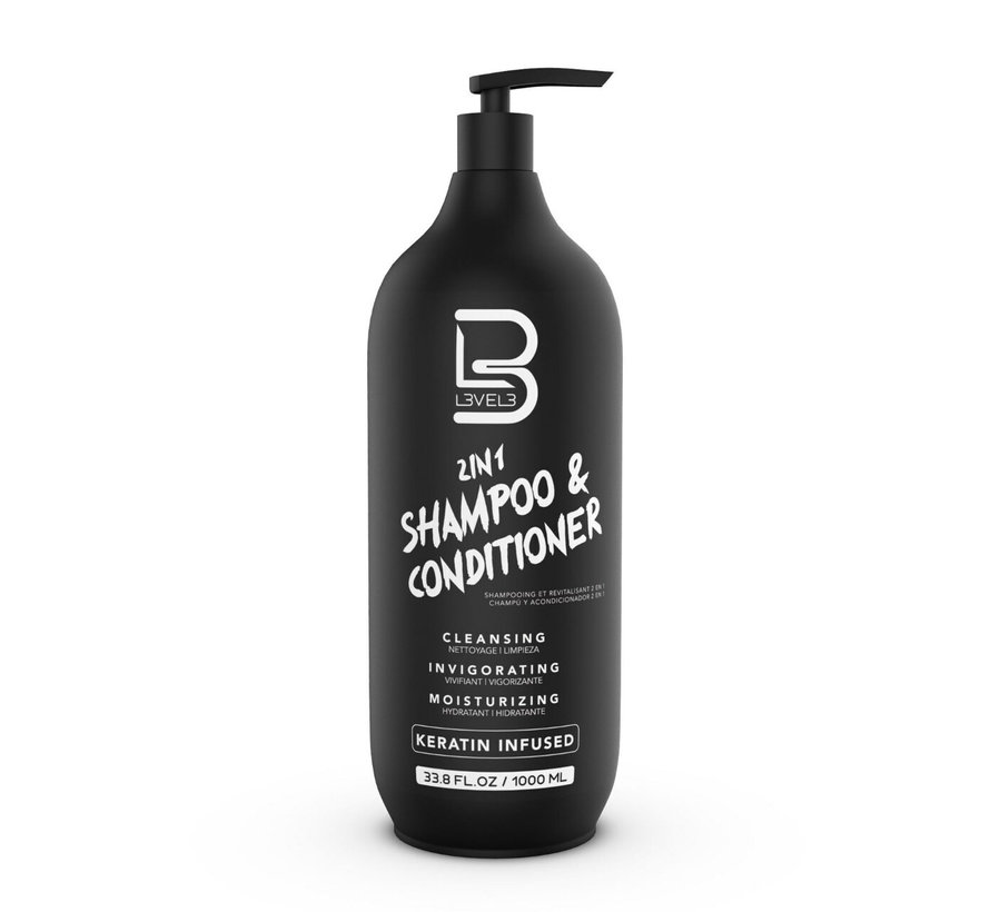 2 in 1 Shampoo & Conditioner 1000ml - 12 STUKS