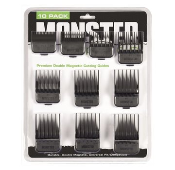 Monster Clippers Premium Opzetkammen Set Zwart 10 Stuks Met Magneten