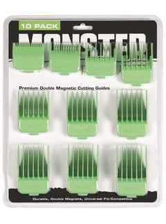 Monster Clippers Premium Opzetkammen Set Groen 10 Stuks Met Magneten