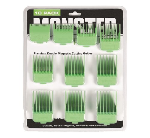 Monster Clippers Premium Opzetkammen Set Groen 10 Stuks Met Magneten