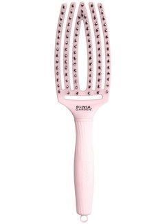 Olivia Garden Finger Brush PASTEL PINK - Medium