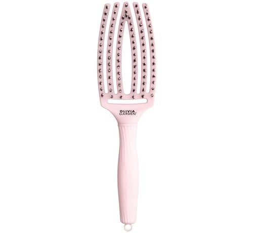 Olivia Garden Finger Brush PASTEL PINK- Medium