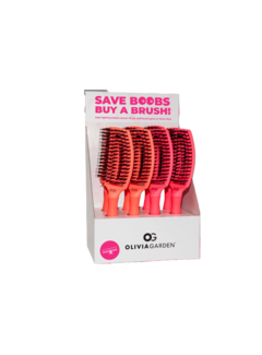 Olivia Garden Save The Boobs Buy A Brush DISPLAY Orange / Pink