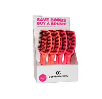 Olivia Garden Save The Boobs Buy A Brush DISPLAY Orange / Pink