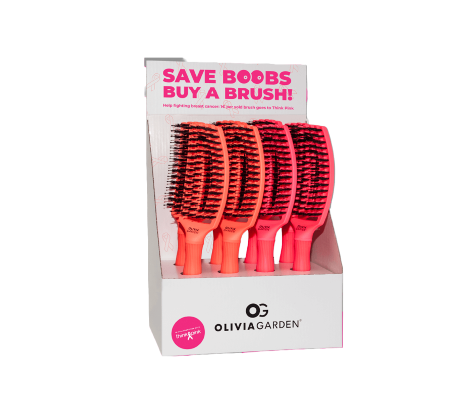 Save The Boobs Buy A Brush DISPLAY Orange / Pink