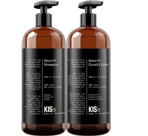 KIS GREEN DUOSET Smooth Shampoo + Conditioner 1000ml