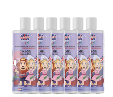 RONNEY KIDS 2 in 1 Gel Voor Body en Haar 300ml - 6 STUKS