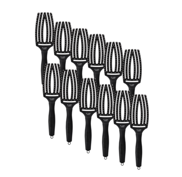 Olivia Garden Finger Brush Black Medium - 12 Stuks