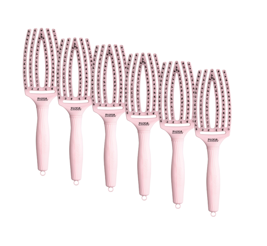 Finger Brush PASTEL PINK Combo - Medium - 6 STUKS