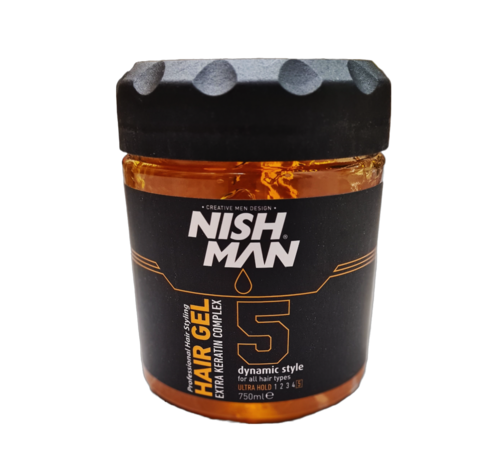 Nish Man Hair Gel Extra Keratin Complex 750ML