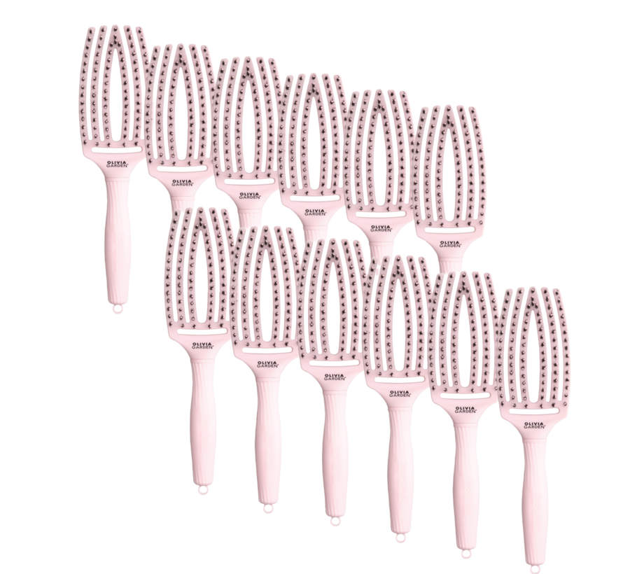 Finger Brush PASTEL PINK Combo - Medium - 12 STUKS
