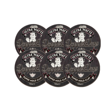 Dapper Dan Ultra Matte Super Hold Clay 100ml - 6 Stuks