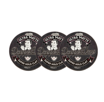 Dapper Dan Ultra Matte Super Hold Clay 100ml - 3 Stuks