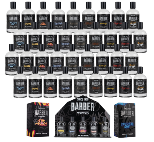 MARMARA BARBER Eau de Parfum 100ml - 36 Stuks Assorti + Free Display