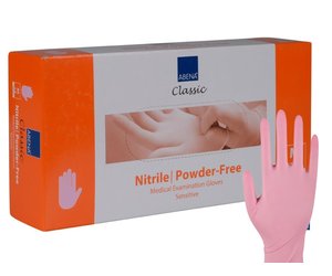 Abena Handschoenen Nitrile Roze Maat M Poedervrij