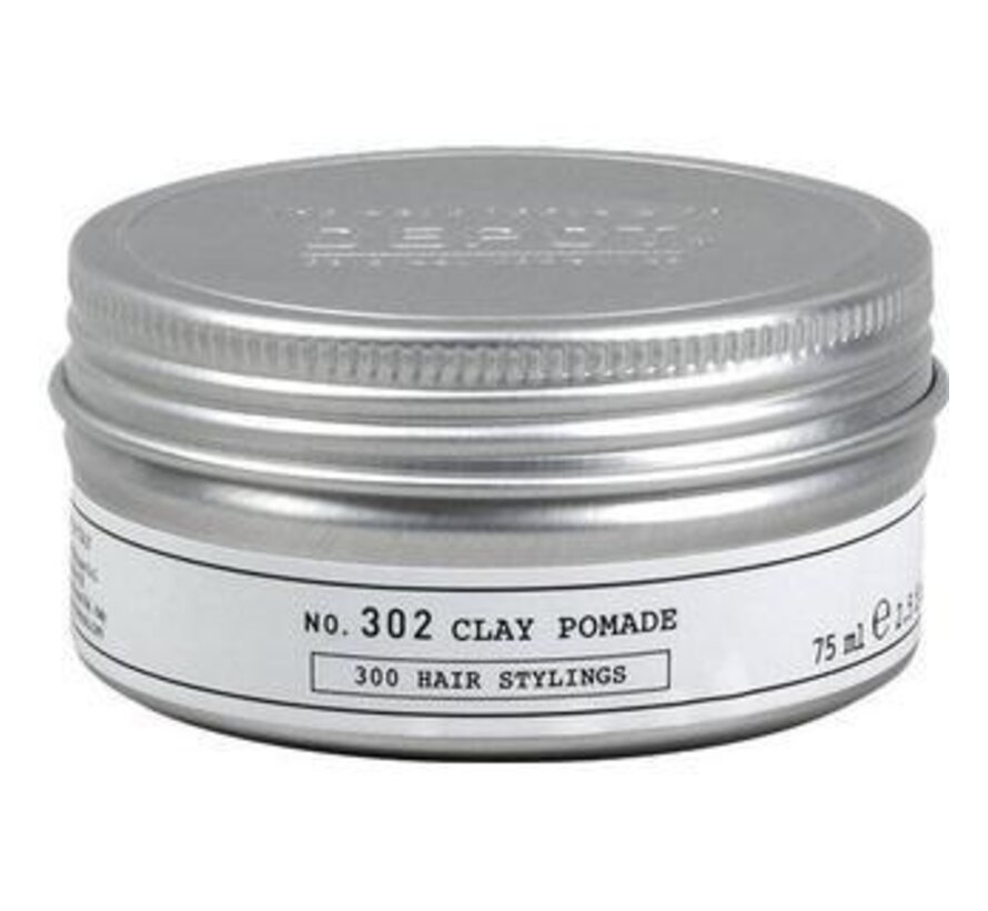 NO.302 Clay Pomade 75 ml - 3 Stuks