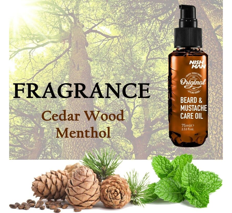 Beard and Moustache Care Oil75ml - 12 STUKS