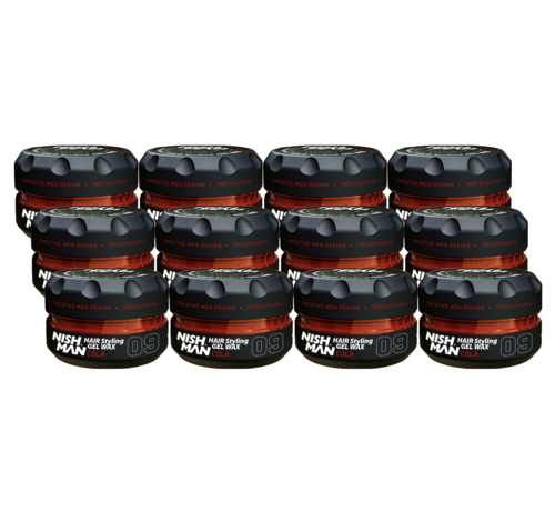 Nish Man Gel Wax 09 Cola - 12 STUKS