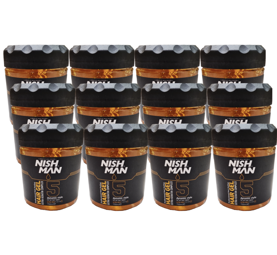 Hair Gel Extra Keratin Complex 750ML - 12 STUKS