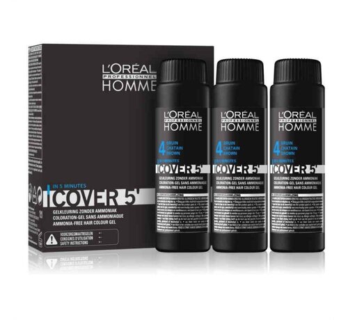 L'Oréal Professionnel Homme cover 5" Doosje 3x50ml - Kleur 4