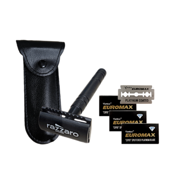 Razzaro Safety Double Edge Razor + 3 Pakjes Euromax Scheermesjes