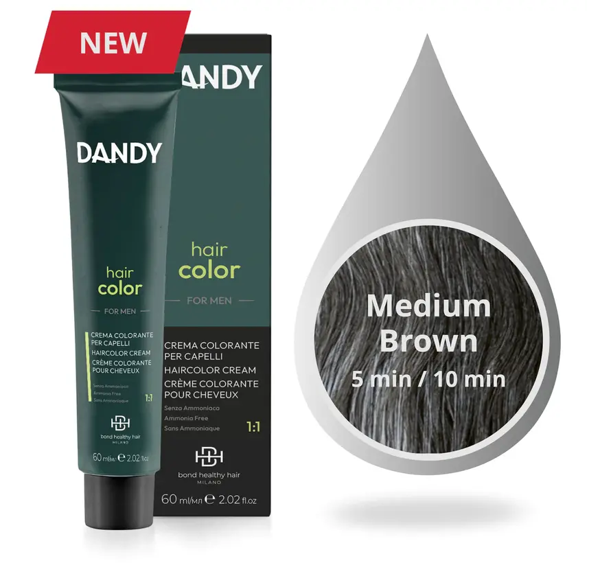 MAN HAIR COLOR 4 (MIDDEN BRUIN) - 60ml