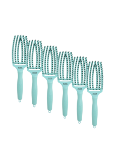 Olivia Garden Finger Brush MINT - Medium  - 6 Stuks