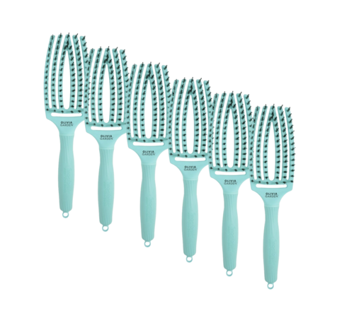Olivia Garden Finger Brush MINT Combo - Medium - 6 STUKS