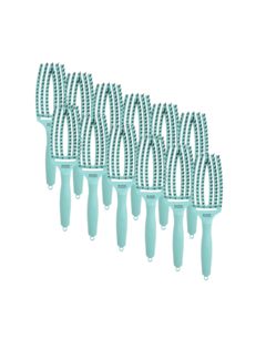 Olivia Garden Finger Brush MINT - Medium  - 12 Stuks