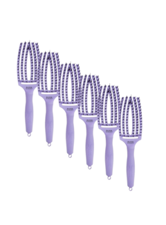 Olivia Garden Finger Brush LAVENDER - Medium  - 6 STUKS