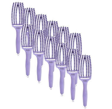 Olivia Garden Finger Brush LAVENDER - Medium  - 12 STUKS