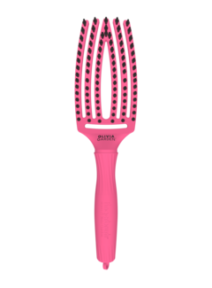 Olivia Garden Finger Brush HOT PINK Combo - Medium