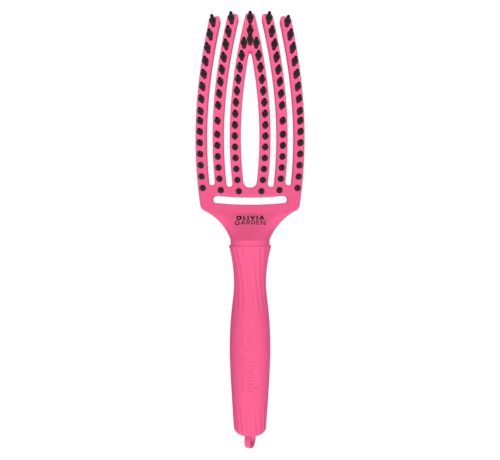 Olivia Garden Finger Brush HOT PINK Combo - Medium