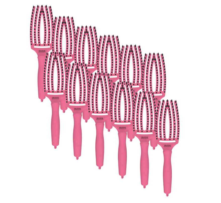 Finger Brush HOT PINK Combo - Medium - 12 STUKS