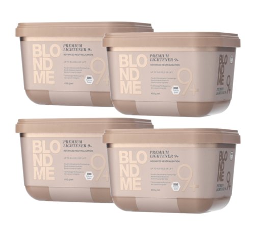 Schwarzkopf Professional BlondMe Premium Lightener 9+ 450 gram - 4 Pack