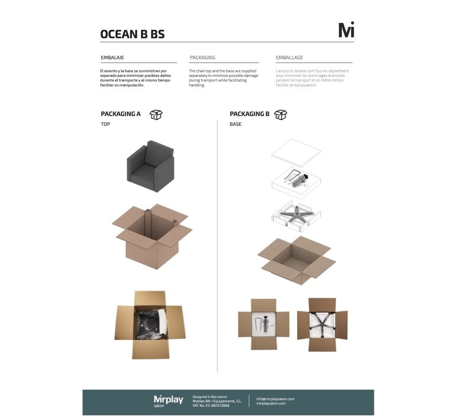 Kappersstoel Ocean BLACK Op Vierkante Zwarte Base