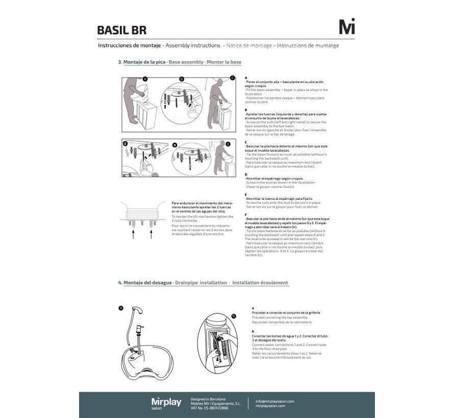 Wasunit Basil BROWN met Zwarte Waskom