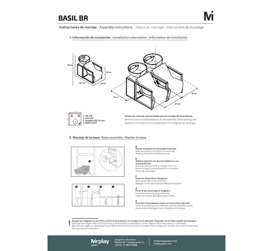 Wasunit Basil BROWN met Witte Waskom