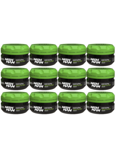 Nish Man M2 Matte Clay Wax Keratin 150ml - 12 STUKS
