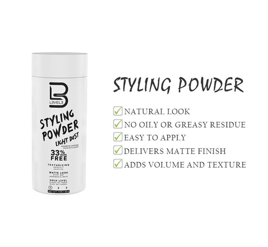 Styling Powder Light Dust  30 Gram - 3 Stuks