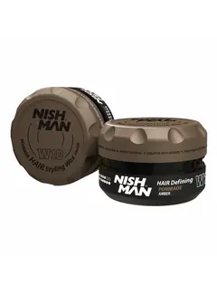 Nish Man W10 Hair Styling Wax Pomade Amber 100 ml