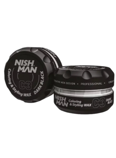 Nish Man Styling Wax Dark Black C3 - 100ml