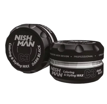 Nish Man Styling Wax Dark Black C3 - 100ml