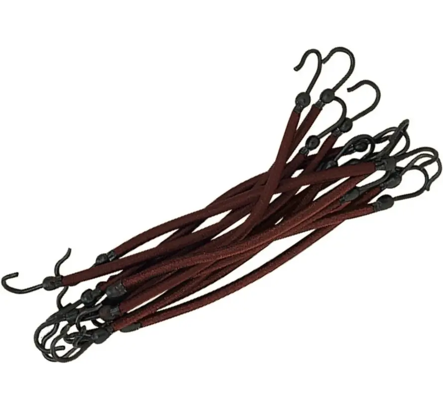 Hook Elastiek Bruin - 12 STUKS