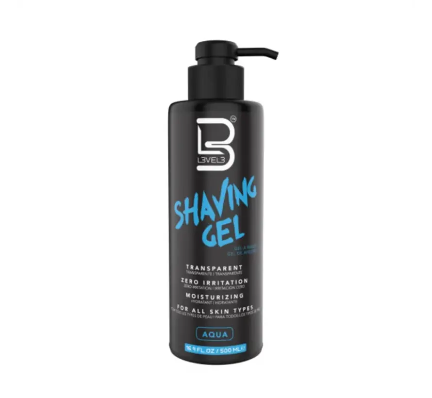 Transparante Shaving Gel AQUA 500ml - 12 STUKS