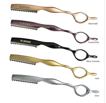 Mr Mustache Styling Razor Fuchsia Black / Antracite
