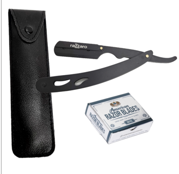 Razzaro Straight Razor Black + 100 American Razor Blades